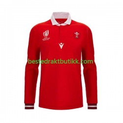 Fotballdrakter Wales Hjemmedraktsett Rugby World Cup 2023 Langermet til Herre