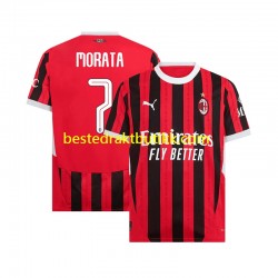 Fotballdrakter AC Milan UCL Font MORATA 7 Hjemmedraktsett 2024-2025 Kortermet til Herre