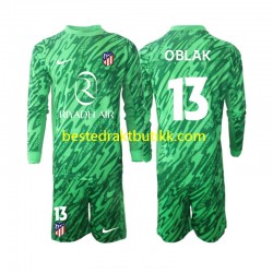 Fotballdrakter Atlético Madrid Jan Oblak 13 Keeper Bortedraktsett 2024-2025 Langermet til Barn