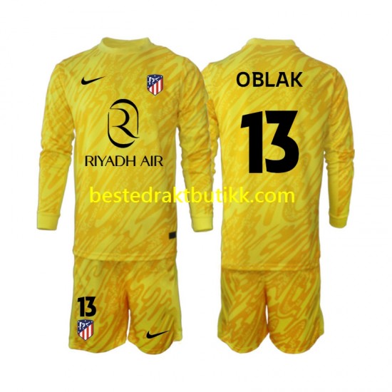 Fotballdrakter Atlético Madrid Jan Oblak 13 Keeper Tredjedraktsett 2024-2025 Langermet til Barn