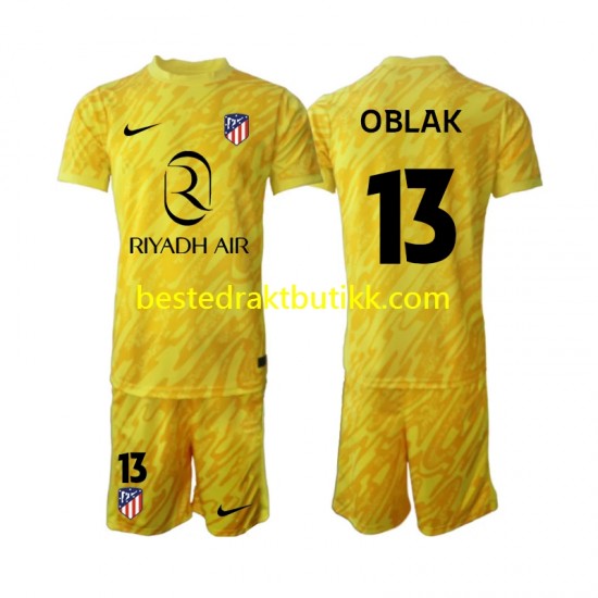 Fotballdrakter Atlético Madrid Jan Oblak 13 Keeper Tredjedraktsett 2024-2025 Kortermet til Barn