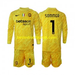 Fotballdrakter Inter Milan Yann Sommer 1 Keeper Bortedraktsett 2024-2025 Langermet til Barn
