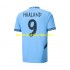Fotballdrakter Manchester City UCL Font Haaland 9 Hjemmedraktsett 2024-2025 Kortermet til Herre