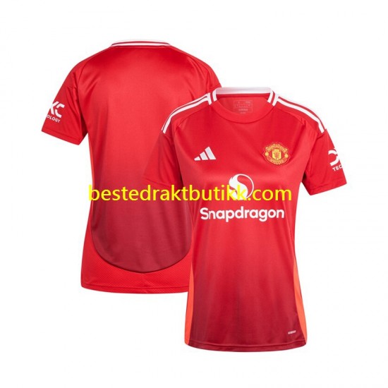 Fotballdrakter Manchester United Hjemmedraktsett 2024-2025 Kortermet til Dame