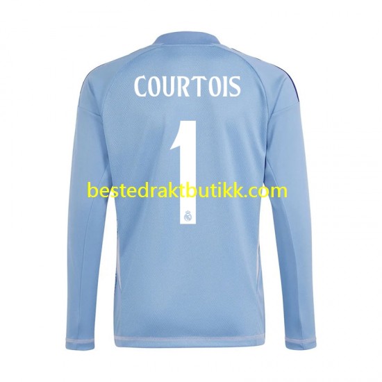Fotballdrakter Real Madrid Thibaut Courtois 1 Keeper Hjemmedraktsett 2024-2025 Langermet til Herre