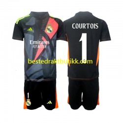 Fotballdrakter Real Madrid Thibaut Courtois 1 Keeper Bortedraktsett 2024-2025 Kortermet til Barn