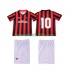 Fotballdrakter AC Milan 10 1990 1991 Retro Hjemmedraktsett Kortermet til Barn