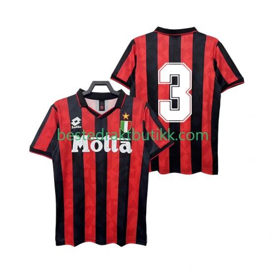 Fotballdrakter AC Milan 3 1993 Retro Hjemmedraktsett 1994 Kortermet til Herre