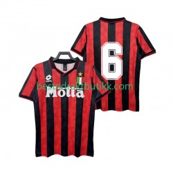 Fotballdrakter AC Milan 6 1993 Retro Hjemmedraktsett 1994 Kortermet til Herre