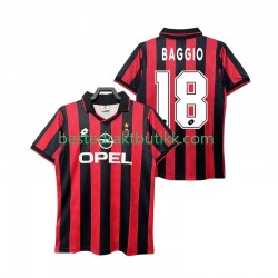 Fotballdrakter AC Milan BAGGIO 18 1995 1996 Retro Hjemmedraktsett Kortermet til Herre