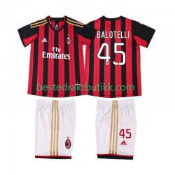Fotballdrakter AC Milan BALOTELL 45 2013 2014 Retro Hjemmedraktsett Kortermet til Barn