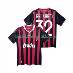 Fotballdrakter AC Milan BECKHAM 32 2009 Retro Hjemmedraktsett 2010 Kortermet til Herre