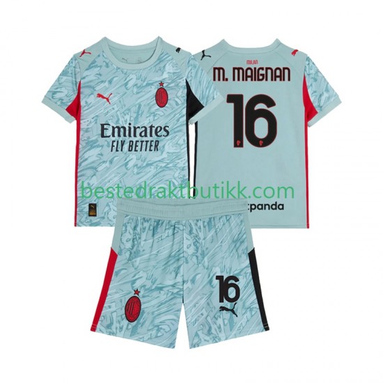 Fotballdrakter AC Milan Mike Maignan 16 Keeper Hjemmedraktsett 2025-2026 Kortermet til Barn