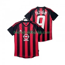Fotballdrakter AC Milan INZAGHI 9 2002 2003 Retro Hjemmedraktsett Kortermet til Herre