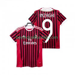 Fotballdrakter AC Milan INZAGHI 9 2012 Retro Hjemmedraktsett 2011 Kortermet til Herre