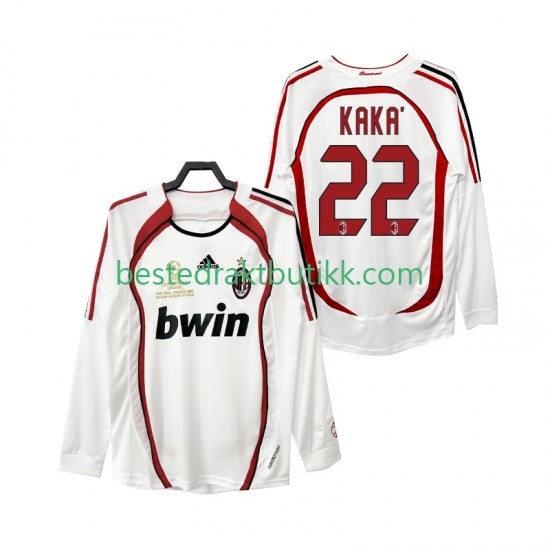 Fotballdrakter AC Milan KAKA 22 2007 Retro Bortedraktsett 2006 Langermet til Herre