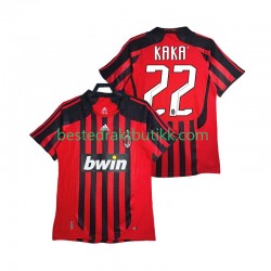 Fotballdrakter AC Milan KAKA 22 2007 Retro Hjemmedraktsett 2008 Kortermet til Herre