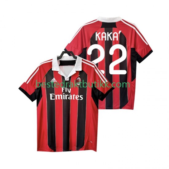 Fotballdrakter AC Milan KAKA 22 2012 2013 Retro Hjemmedraktsett Kortermet til Herre