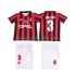 Fotballdrakter AC Milan MALDINI 3 1996 1997 Retro Hjemmedraktsett Kortermet til Barn