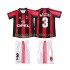 Fotballdrakter AC Milan MALDINI 3 1998 Retro Hjemmedraktsett 1999 Kortermet til Barn
