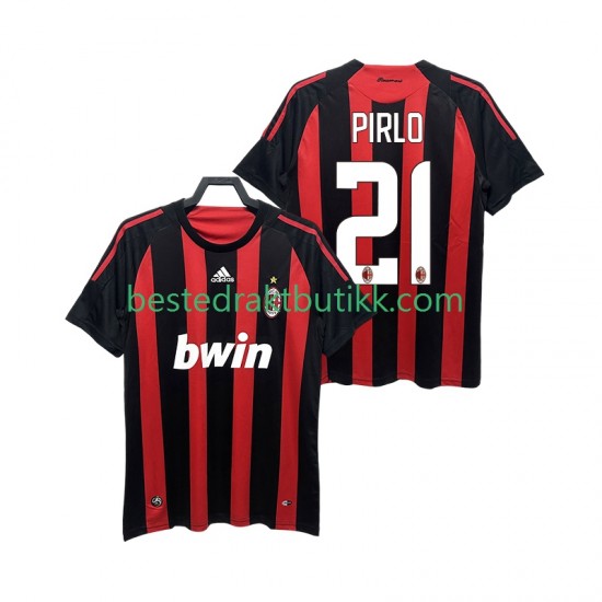Fotballdrakter AC Milan RIRLO 21 2009 Retro Hjemmedraktsett 2008 Kortermet til Herre