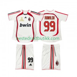 Fotballdrakter AC Milan RONALDO 9 2007 Retro Bortedraktsett 2006 Kortermet til Barn