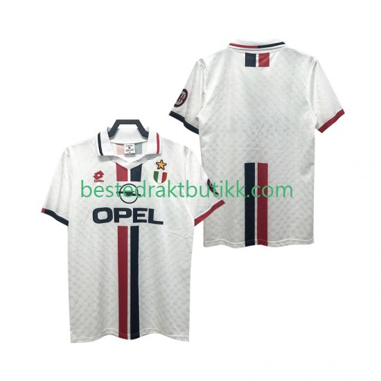 Fotballdrakter AC Milan 1996 1997 Retro Bortedraktsett Kortermet til Herre