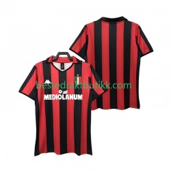 Fotballdrakter AC Milan 1988 1989 Retro Hjemmedraktsett Kortermet til Herre