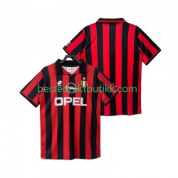 Fotballdrakter AC Milan 1996 1997 Retro Hjemmedraktsett Kortermet til Herre