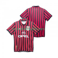Fotballdrakter AC Milan 2000 Retro Hjemmedraktsett 1999 Kortermet til Herre