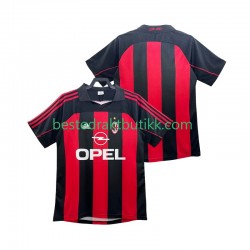 Fotballdrakter AC Milan 2000 2002 Retro Hjemmedraktsett Kortermet til Herre