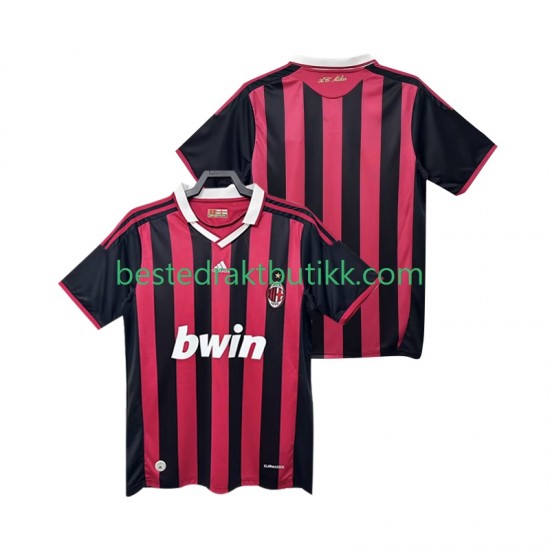 Fotballdrakter AC Milan 2009 Retro Hjemmedraktsett 2010 Kortermet til Herre