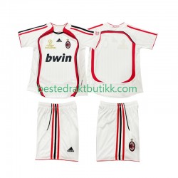 Fotballdrakter AC Milan 2007 Retro Bortedraktsett 2006 Kortermet til Barn