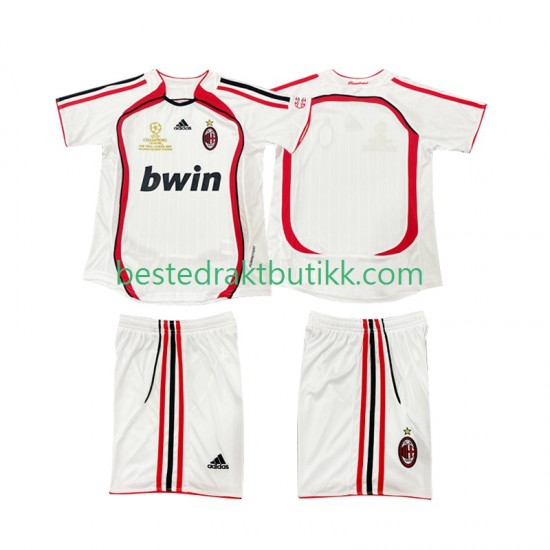 Fotballdrakter AC Milan 2007 Retro Bortedraktsett 2006 Kortermet til Barn