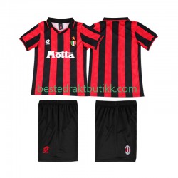 Fotballdrakter AC Milan 1993 Retro Hjemmedraktsett 1994 Kortermet til Barn