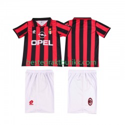 Fotballdrakter AC Milan 1996 1997 Retro Hjemmedraktsett Kortermet til Barn