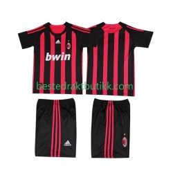 Fotballdrakter AC Milan 2009 Retro Hjemmedraktsett 2008 Kortermet til Barn
