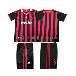 Fotballdrakter AC Milan 2009 Retro Hjemmedraktsett 2010 Kortermet til Barn