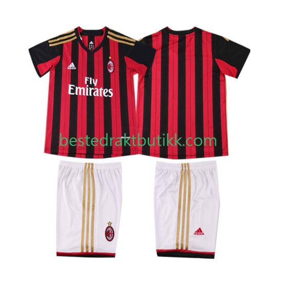 Fotballdrakter AC Milan 2013 2014 Retro Hjemmedraktsett Kortermet til Barn