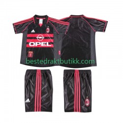 Fotballdrakter AC Milan 1998 Retro Tredjedraktsett 1999 Kortermet til Barn