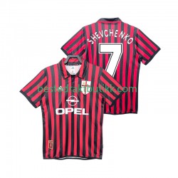 Fotballdrakter AC Milan SHEVCHENKO 7 2000 Retro Hjemmedraktsett 1999 Kortermet til Herre