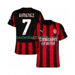 Fotballdrakter AC Milan Santiago Gimenez 7 Hjemmedraktsett 2025-2026 Kortermet til Herre