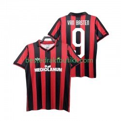 Fotballdrakter AC Milan VAN BASTEN 9 1990 1991 Retro Hjemmedraktsett Kortermet til Herre
