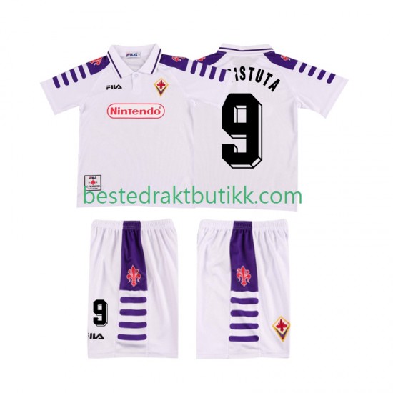 Fotballdrakter Fiorentina BASTUTA 9 1998 Retro Bortedraktsett 1999 Kortermet til Barn