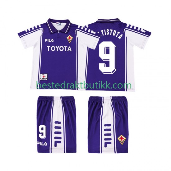 Fotballdrakter Fiorentina BASTUTA 9 2000 Retro Hjemmedraktsett 1999 Kortermet til Barn