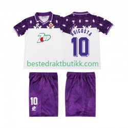 Fotballdrakter Fiorentina RUI COSTA 10 1992 1993 Retro Bortedraktsett Kortermet til Barn