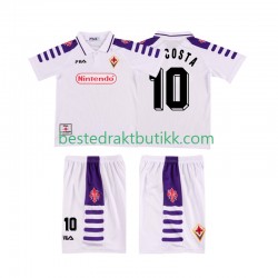 Fotballdrakter Fiorentina RUI COSTA 10 1998 Retro Bortedraktsett 1999 Kortermet til Barn