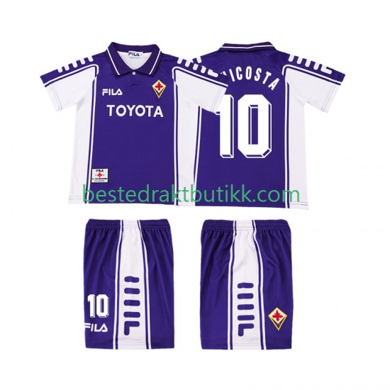 Fotballdrakter Fiorentina RUI COSTA 10 2000 Retro Hjemmedraktsett 1999 Kortermet til Barn