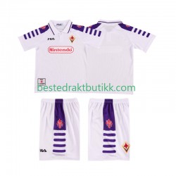 Fotballdrakter Fiorentina 1998 Retro Bortedraktsett 1999 Kortermet til Barn