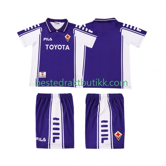 Fotballdrakter Fiorentina 2000 Retro Hjemmedraktsett 1999 Kortermet til Barn